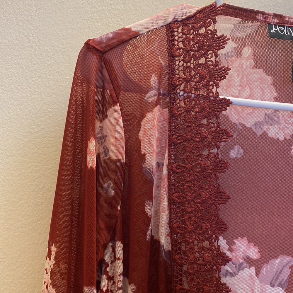 Polly & Esther Red Robe Size M - Picture 4 of 5